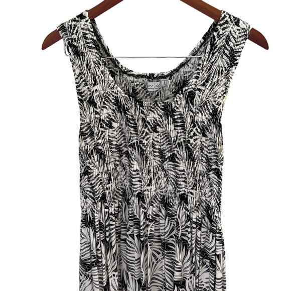 Tybee Island Women's Sundress Size S/M Black & White Side Pockets - Picture 3 of 8